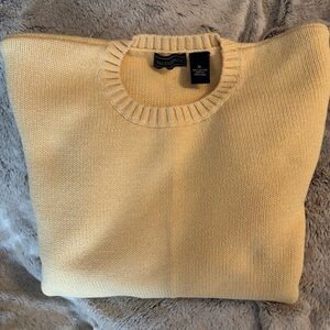 Saddlebread Light Yellow 100% Soft Quality Cotton Long Sleeved Sweater Sz XL EUC